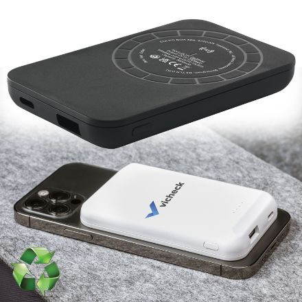 magnetic recycled wireless powerbank 5000 mah