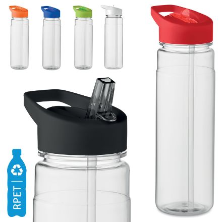 rpet drinkfles met fliptop 650 ml