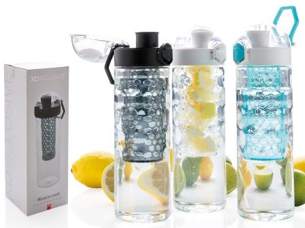 honey afsluitbare lekvrije waterfles met infuser