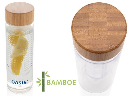 infuserfles met bamboe dop