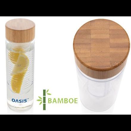 infuserfles met bamboe dop