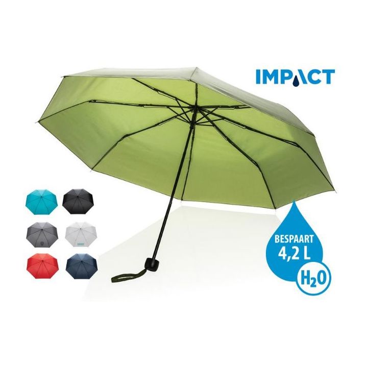 20.5 inch impact aware rpet mini paraplu.