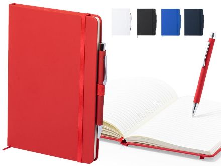 set van premium notitieblok met pen robin