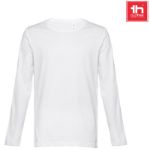 buc t-shirt mannen lange mouw 150 gr katoen wit