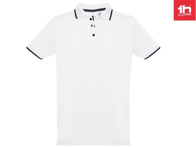 rome slim fit polo voor mannnen 195 gr katoen wit
