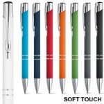 aluminium balpen zwartschrijvend rubberised