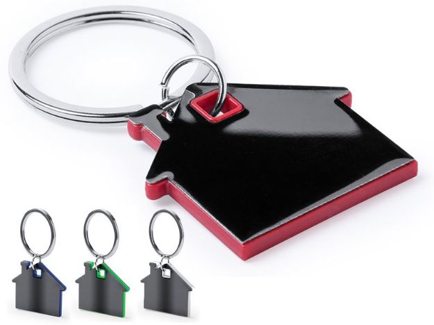 rvs sleutelhanger huisje