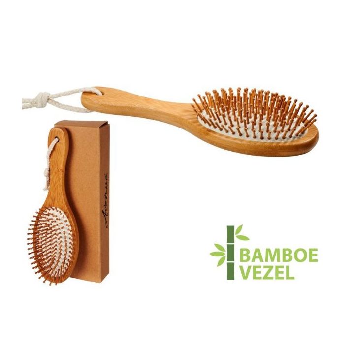 cyril massage- en haarborstel van bamboe
