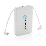 5.000 mah powerbank met geintegreerde kabels
