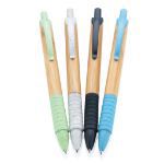 bamboe en tarwestro pen blauwschrijvend