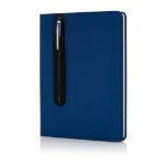 deluxe a5 notitieboek met stylus pen - blauw