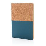 a5 kurk en kraft notitieboek - blauw