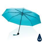 20.5 inch impact aware rpet mini paraplu. - blauw