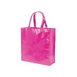 gelamineerde non-woven boodschappentas moss - fuchsia