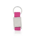 sleutelhanger met doming - fuchsia