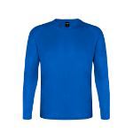 t-shirt lange mouwen heren 100% polyester - blauw