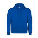 hooded sweater katoen en polyester - blauw