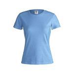 dames t-shirt 150 gr katoen maten: s-xxl - blauw