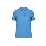 dames polo shirt katoen 180 gr maten: s-xxl - blauw