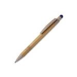 balpen bamboe en tarwestro met stylus - blauw