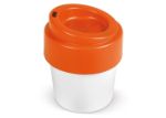 koffiebeker hot-but-cool met deksel 240 ml - oranje