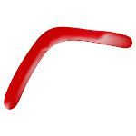 boomerang lengte 41 cm - rood