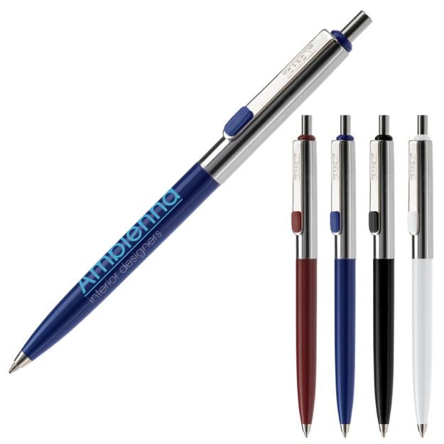 balpen topper metaal blauwe inkt