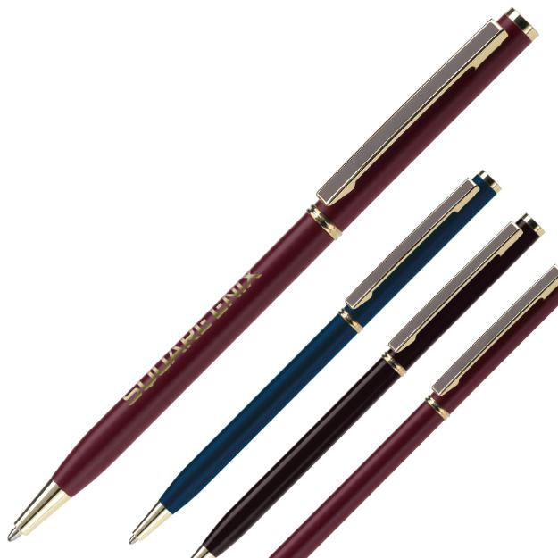 dunnen metalen balpen slim blauwschrijvend