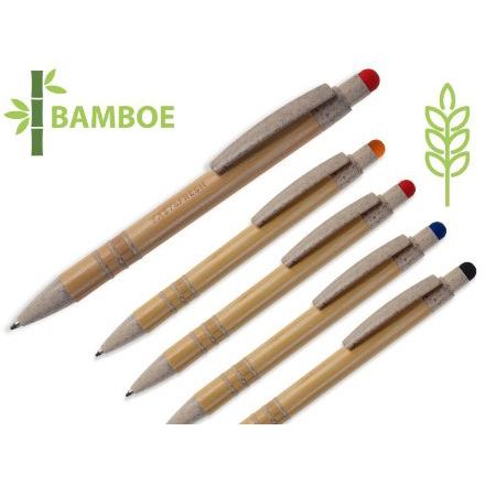 balpen bamboe en tarwestro met stylus