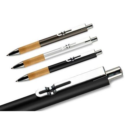 metalen pen met houten grip