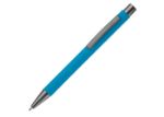balpen metaal new york rubberised blauwschrijvend - blauw