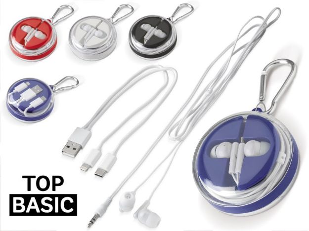 in-ear oordopjes met oplaadkabel