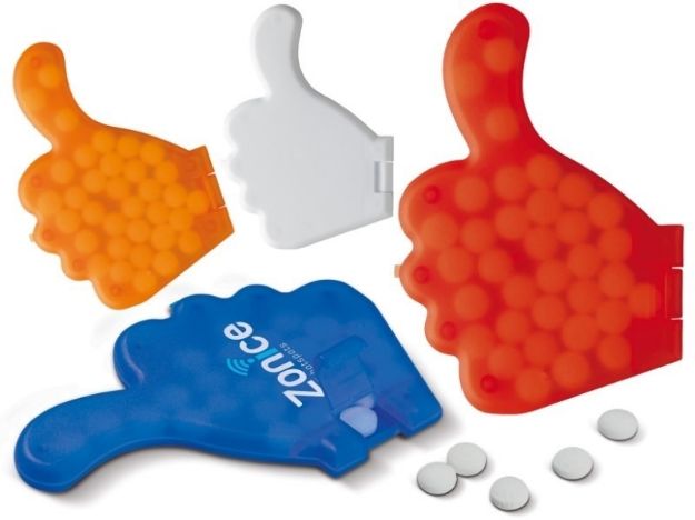 pepermuntdoos duim met 5 gr suikervrije muntjes