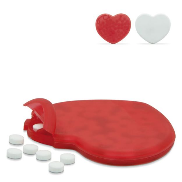 pepermuntdoos hart met 7 gr. suikervrije muntjes