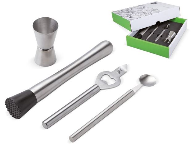 cocktailset van roestvrij staal