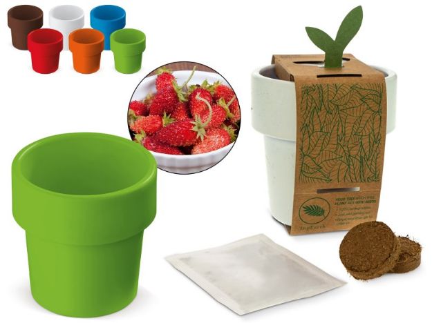 hot-but-cool beker met aardbeien zaadjes