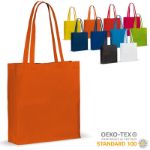 schoudertas katoen oeko-tex® 140g/m2 38x10x42c