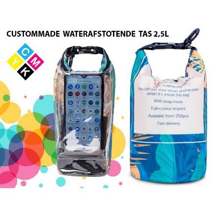 custom-made waterwerende tas 2,5l ipx6