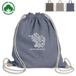 drawstring rugzak gerecycled katoen 38x42cm