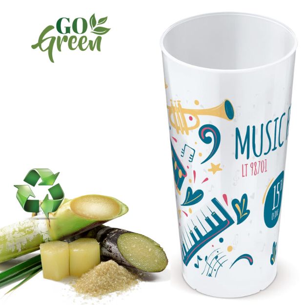 ecologische cup biomateriaal 500 ml