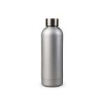 dubbelwandige vacuüm fles met matte-look 500m - zilver