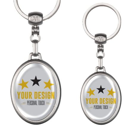 sleutelhanger metaal 2 zijdig