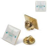 badge metalen pin 15x15mm. custom made