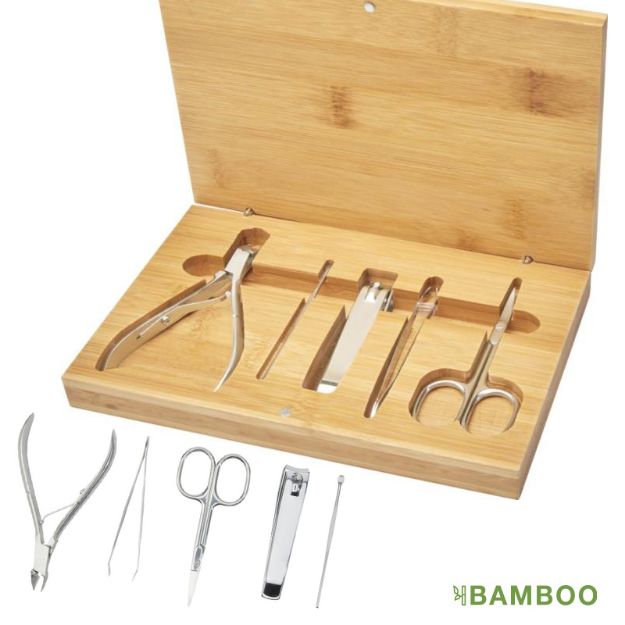 ladia 5 delige manicureset van bamboe