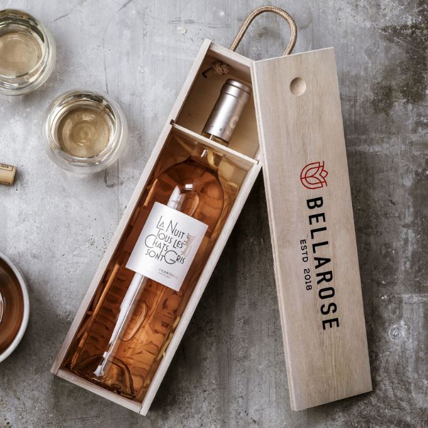 winewood wijnkistje van paulowniahout