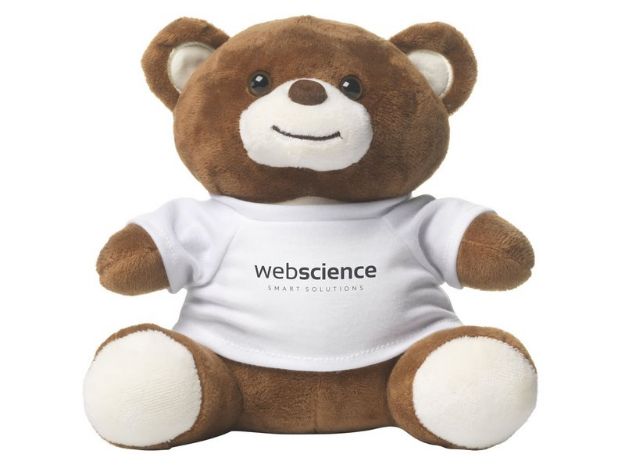 donkerbruine, superzachte knuffelbeer.