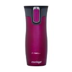 dubbelwandige thermobeker rvs binnenwand 470 ml - fuchsia