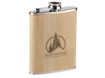 hipflask bamboe 200 ml heupfles