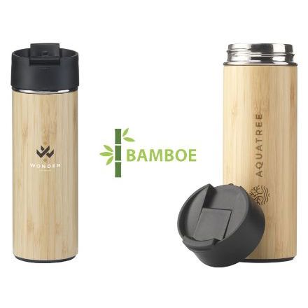 sakura 360 ml bamboe thermosfles/thermosbeker