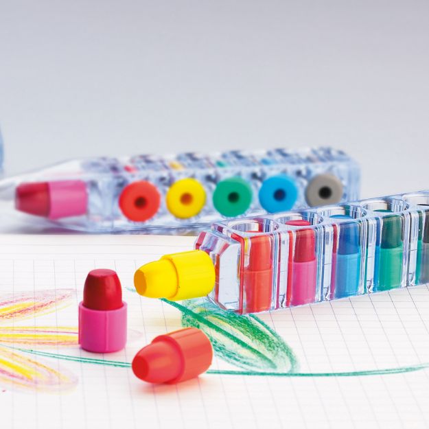 set met 6 waskrijtjes lind